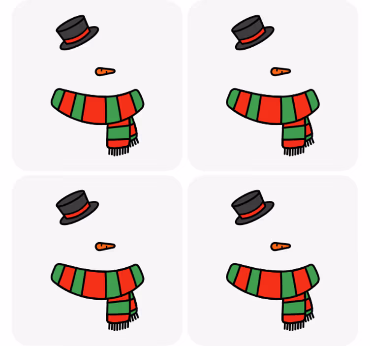 Portavasos navideño set de accesorios de muñeco de nieve - TenVinilo