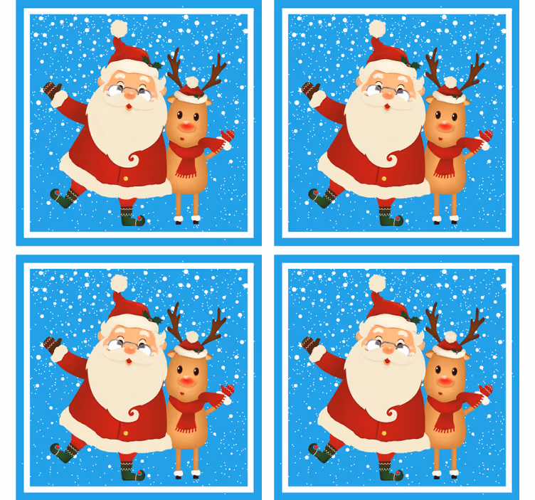 Portavasos navideño papá noel y renos - TenVinilo