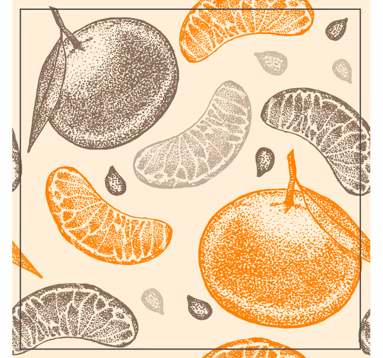 Portavasos diseño de frutas cítricas - TenVinilo