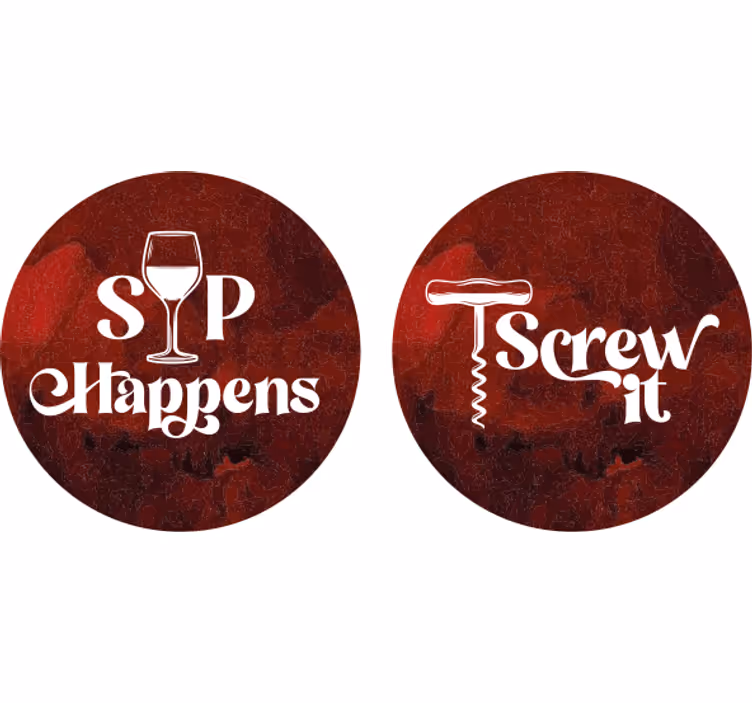 Posavasos con frases Diferentes refranes del vino - TenVinilo