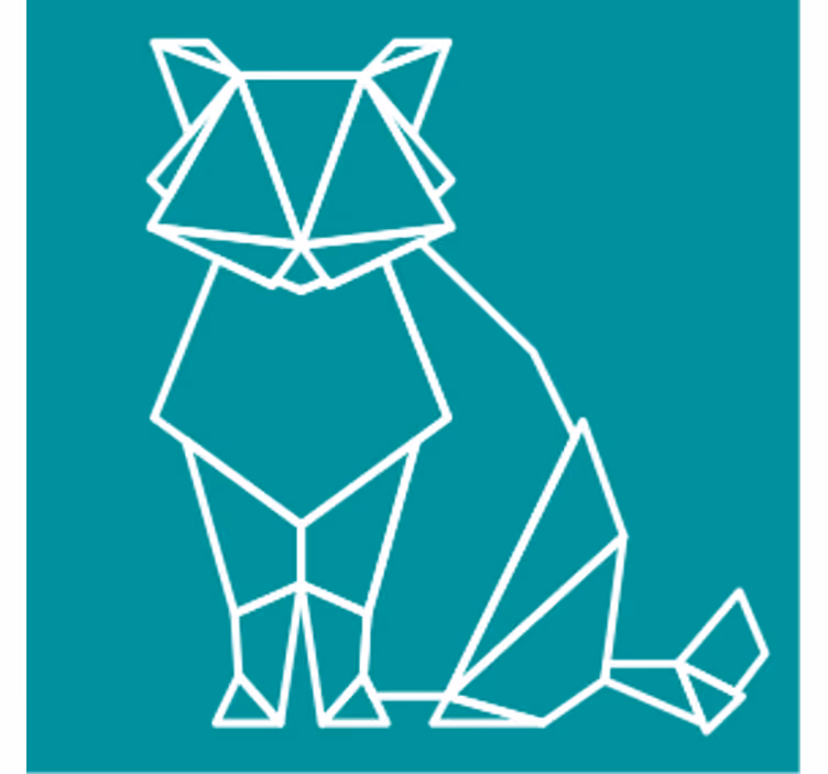 Portavasos frikis contorno de animales geométricos - TenVinilo