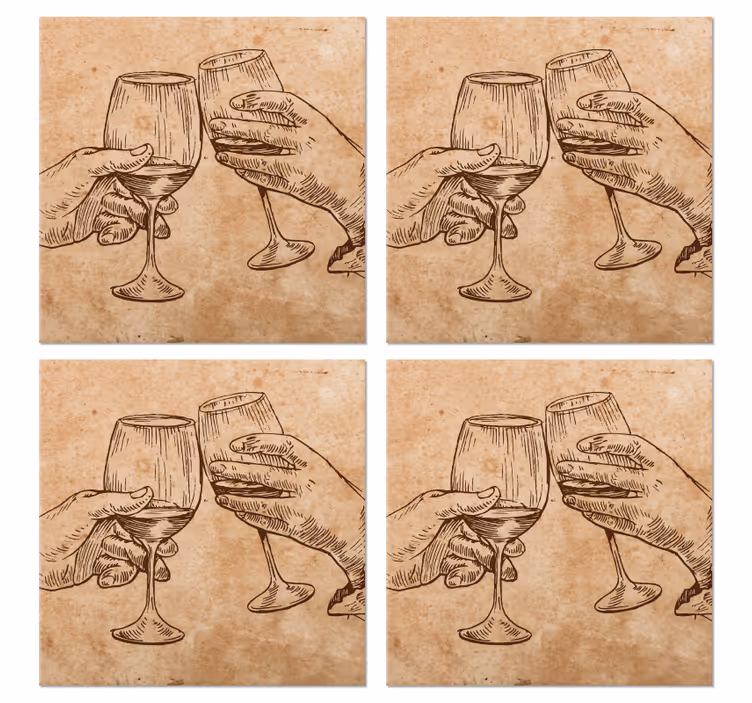 Portavasos cerveza vasos dibujados a mano - TenVinilo