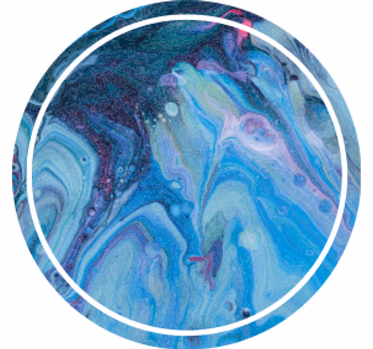 Posavasos moderno Pintura azul abstracta - TenVinilo