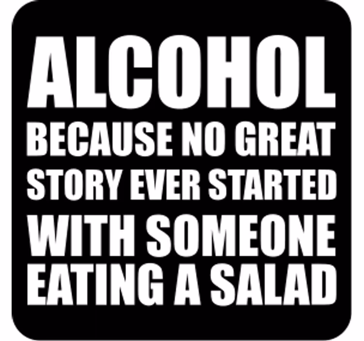 Portavasos con frases disfruta con humor y alcohol - TenVinilo