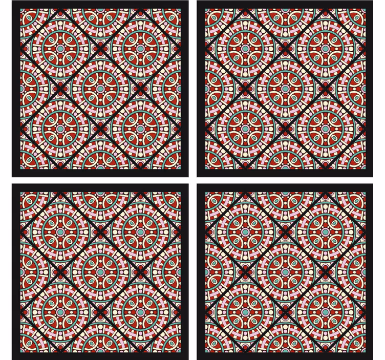 Posavasos azulejo Patrón boho - TenVinilo