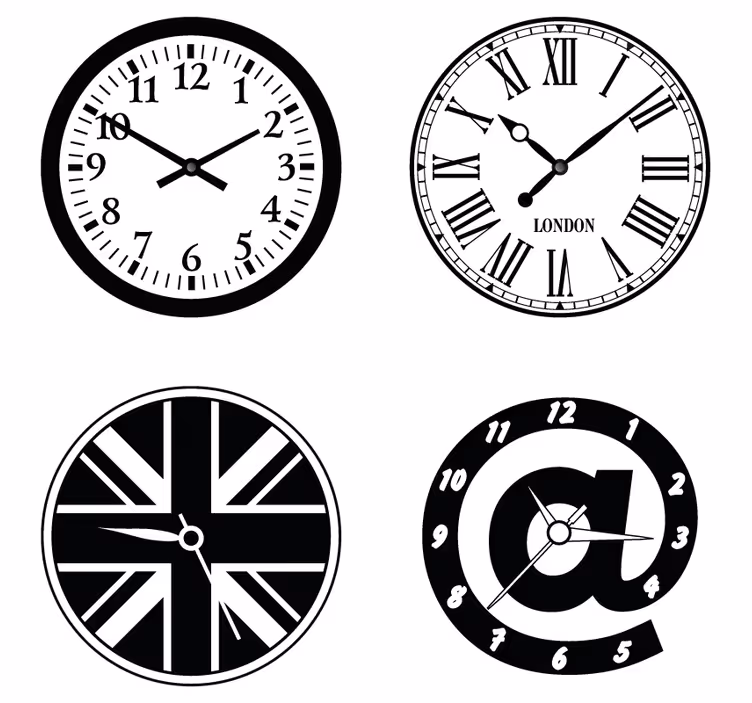 Portavasos frikis elementos de diseño reloj - TenVinilo