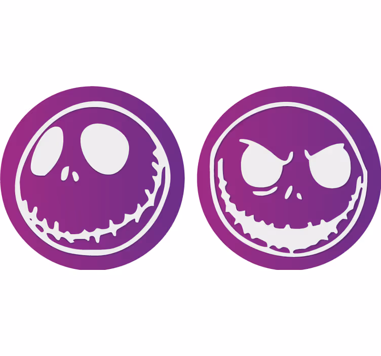 Portavasos halloween personajes cara de calavera - TenVinilo