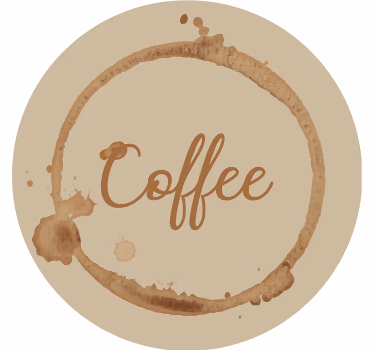 Portavasos con frases círculo de mancha de café - TenVinilo