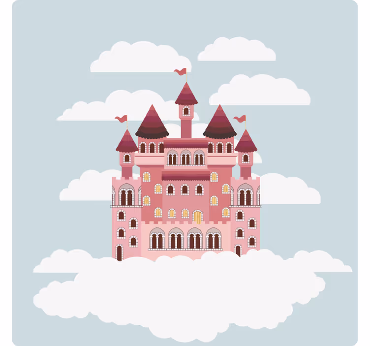 Portavasos frikis ilustración de castillo de cuento - TenVinilo