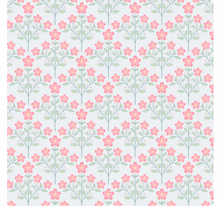 Portavasos patrón floral en pastel - TenVinilo