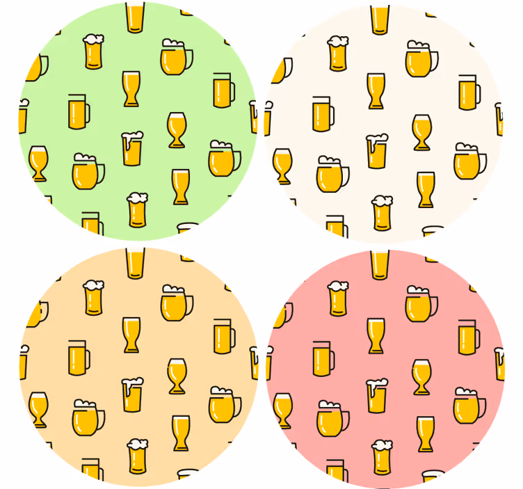 Posavasos cerveza Patrón de cerveza - TenVinilo