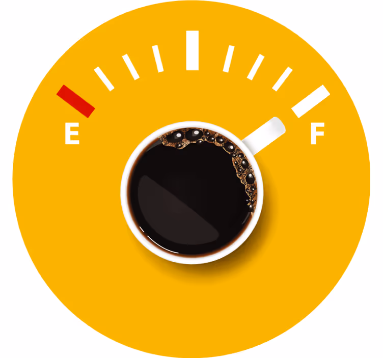 Portavasos personalizable indicador de nivel de café - TenVinilo