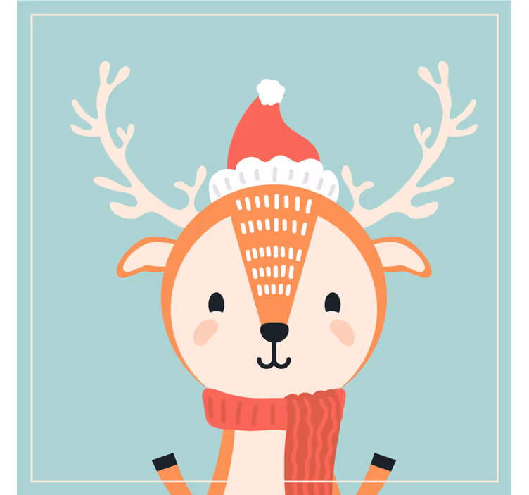 Portavasos navideño personaje reno festivo - TenVinilo