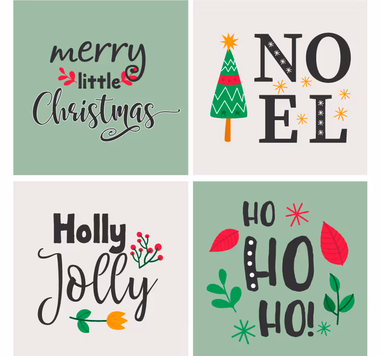 Portavasos navideño elfa ho ho gráfico - TenVinilo