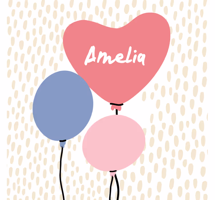 Portavasos boda trio de globos en forma de corazón - TenVinilo