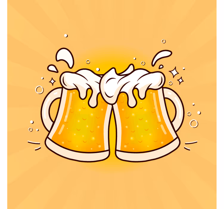 Portavasos cerveza ¡salud con jarras de cerveza! - TenVinilo