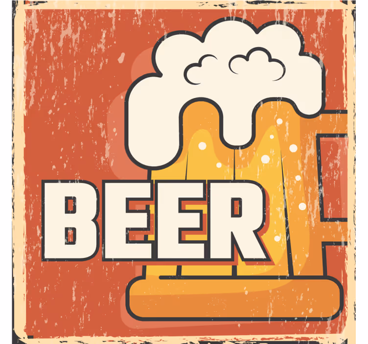 Portavasos cerveza gráfico de taza de cerveza - TenVinilo