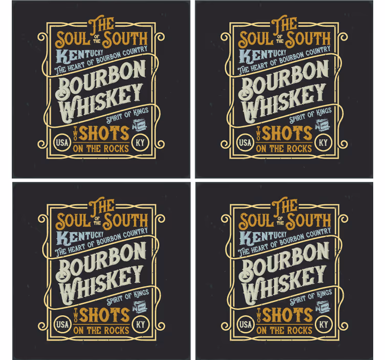 Portavasos con frases bourbon whiskey almas - TenVinilo