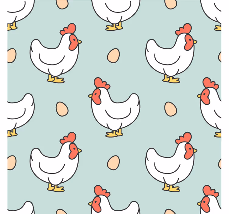 Posavasos moderno Patrón de huevo de gallina de colores claros - TenVinilo