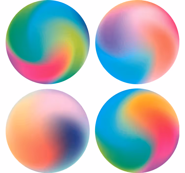 Portavasos con patrones coloridos y fluido - TenVinilo
