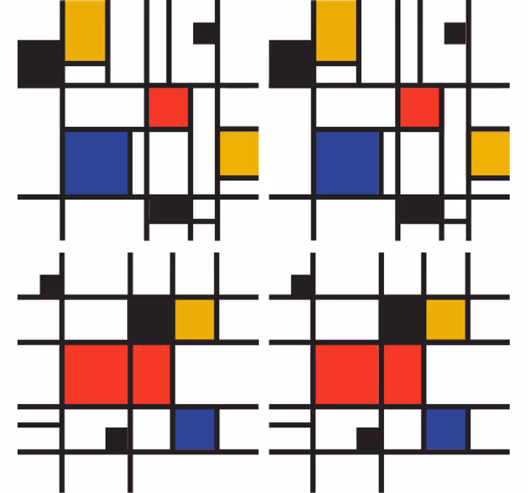 Portavasos moderno bloques de patrón geométrico - TenVinilo