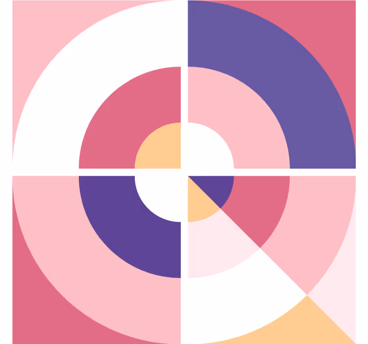 Portavasos moderno formas coloridas geométricas - TenVinilo
