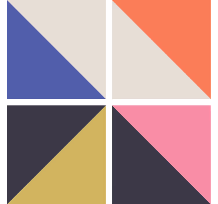 Portavasos ángulos geométricos multicolores - TenVinilo