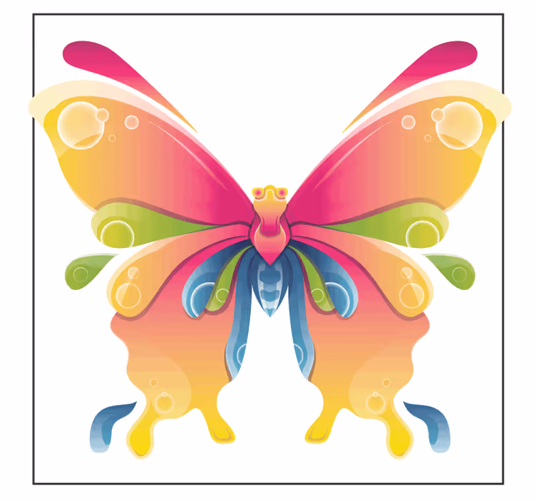 Portavasos frikis arte colorido de mariposas - TenVinilo