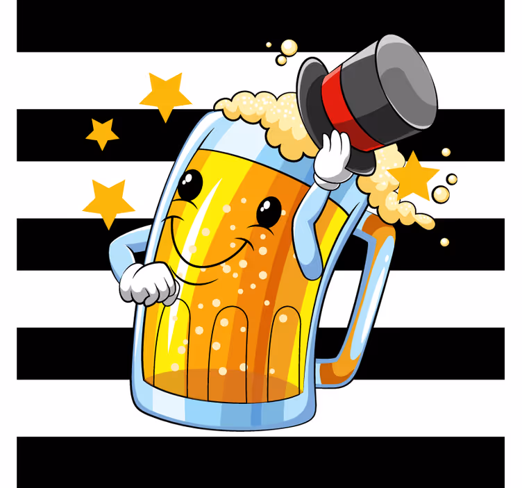 Posavasos cerveza Divertido diseño de cerveza - TenVinilo