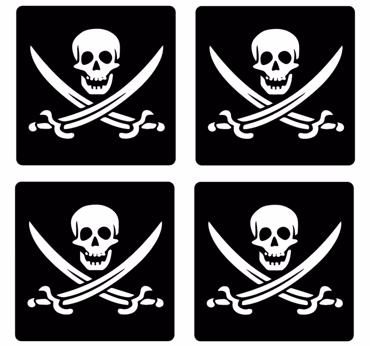 Posavasos frikis Pirata jolly roger - TenVinilo