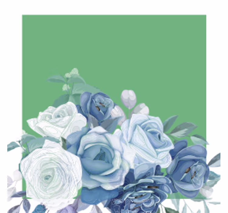 Portavasos boda arreglo floral elegante - TenVinilo