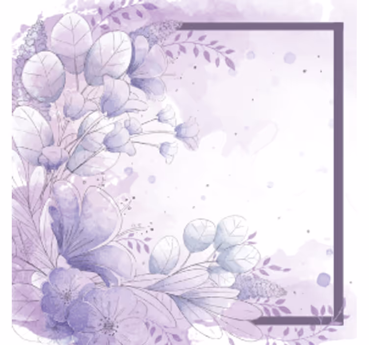 Posavasos de flores de diseño púrpura original - TenVinilo