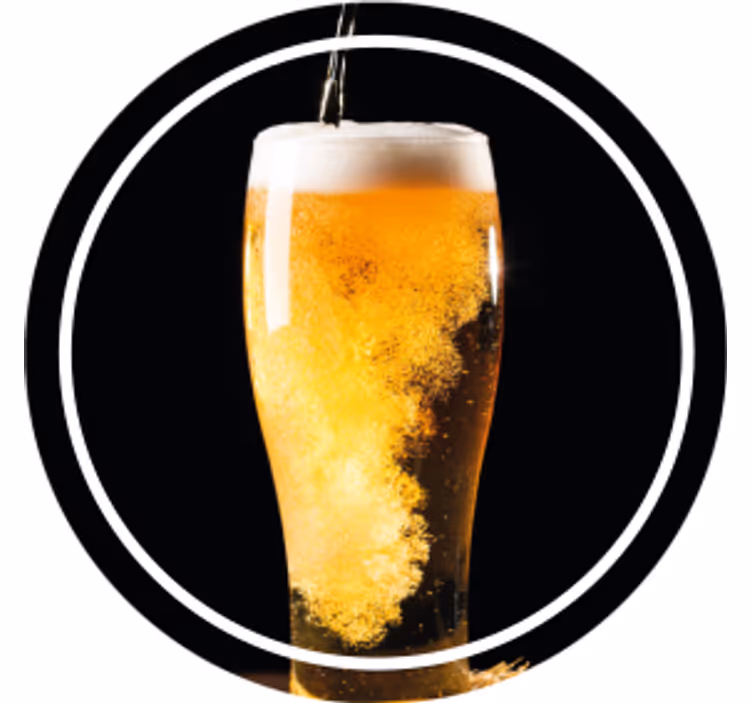 Portavasos cerveza cerveza burbujeante en vaso - TenVinilo