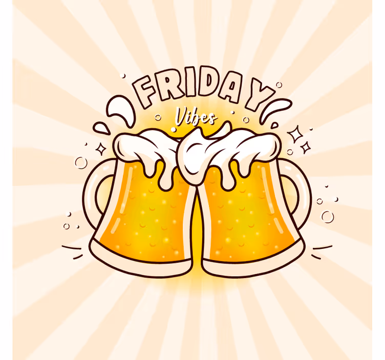 Portavasos cerveza brindemos por la diversión del viernes - TenVinilo