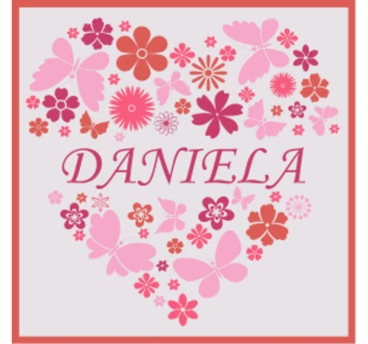 Portavasos personalizable arreglo floral en corazón - TenVinilo