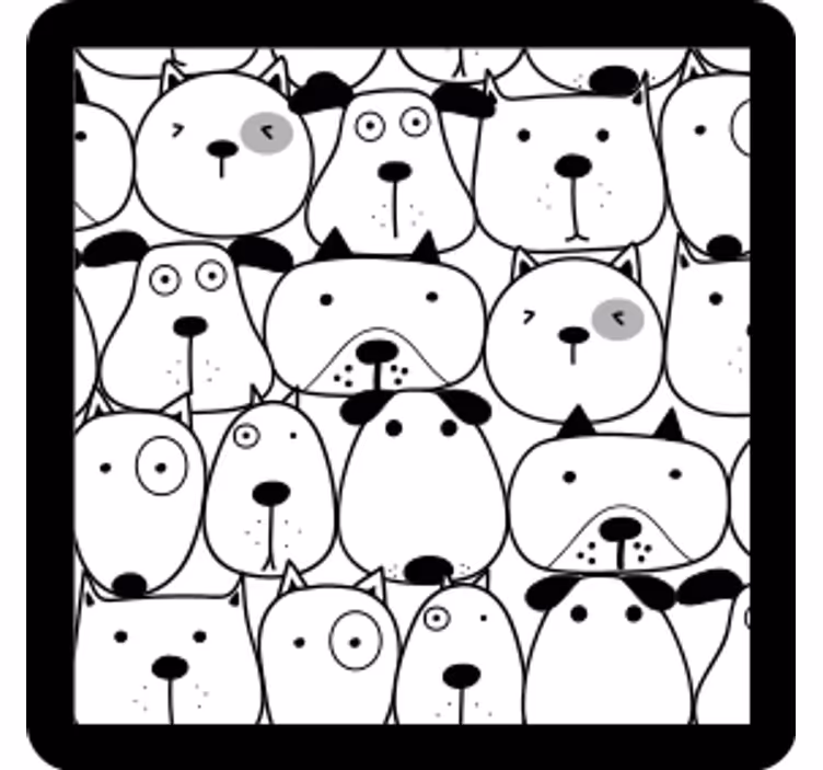 Portavasos frikis caras de perro caprichosas - TenVinilo