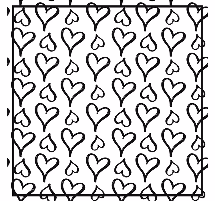 Portavasos moderno con diseño de corazones - TenVinilo