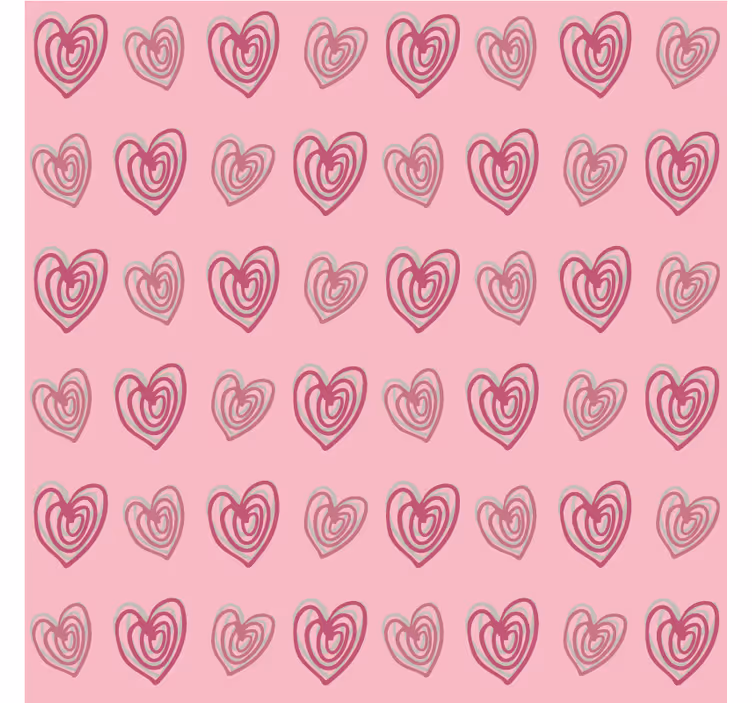 Portavasos moderno patrones de corazones superpuestos - TenVinilo