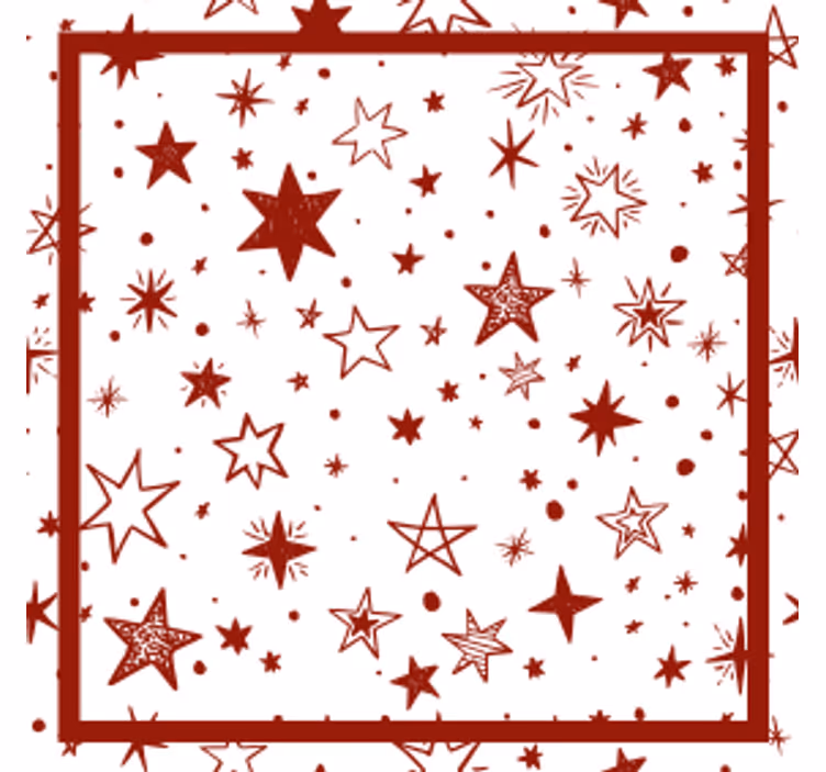 Portavasos navideño patrón estrellado festivo - TenVinilo