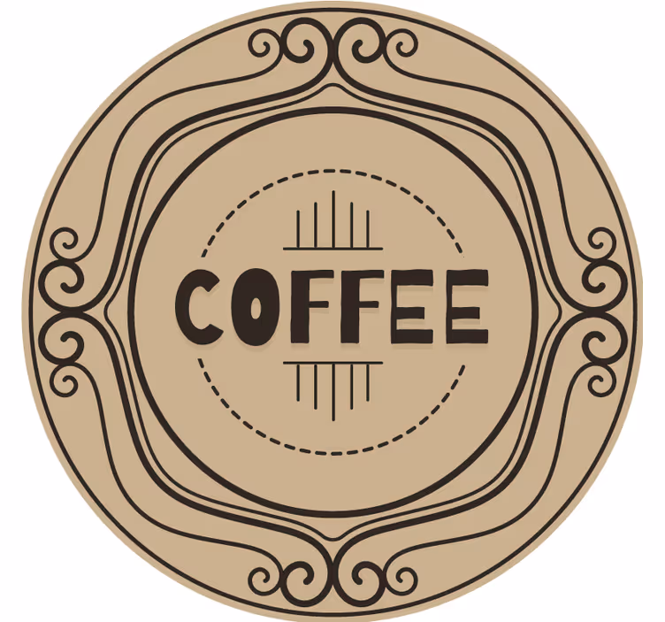 Posavasos moderno Insignia del mundo del café vintage - TenVinilo