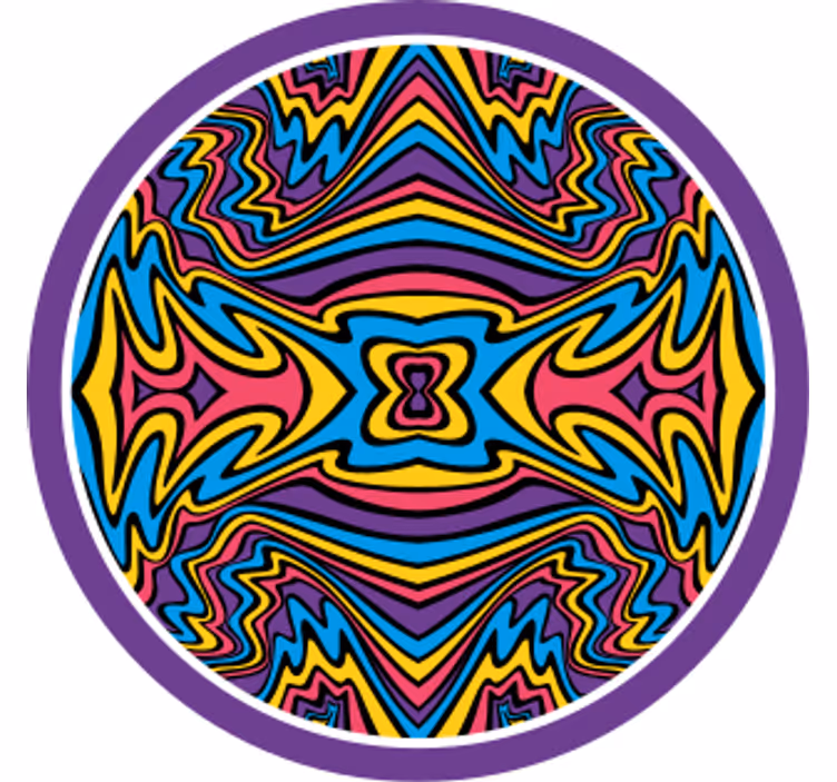 Posavasos moderno Colores vivos líneas maravillosas - TenVinilo
