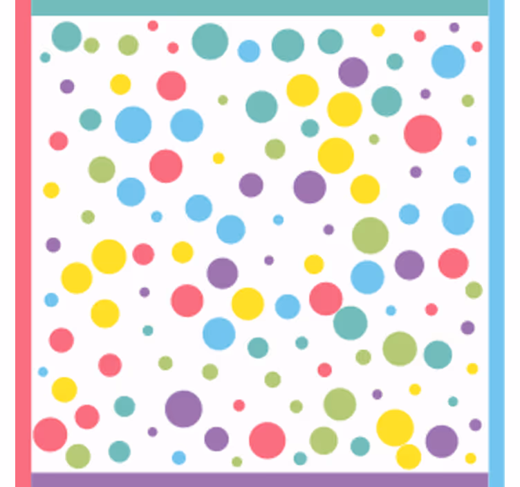Portavasos moderno con patrón de lunares coloridos - TenVinilo