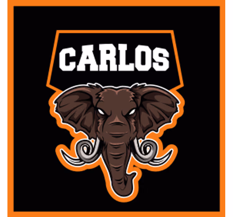 Posavasos personalizable Diseño de elefante - TenVinilo