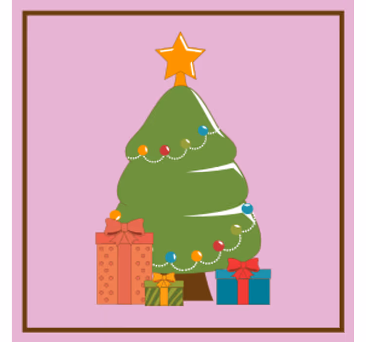 Portavasos navideño regalos decorativos de árbol - TenVinilo