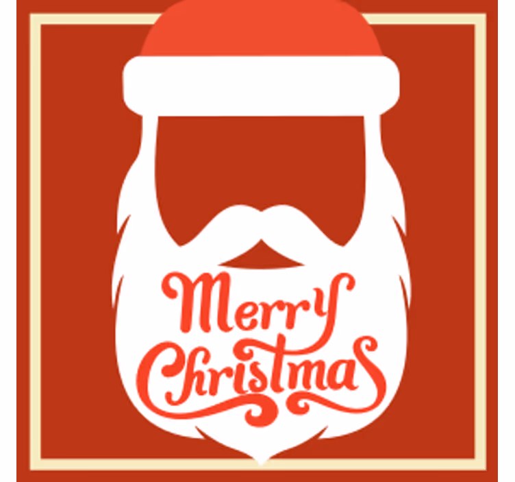 Portavasos navideño ilustración de santa claus - TenVinilo