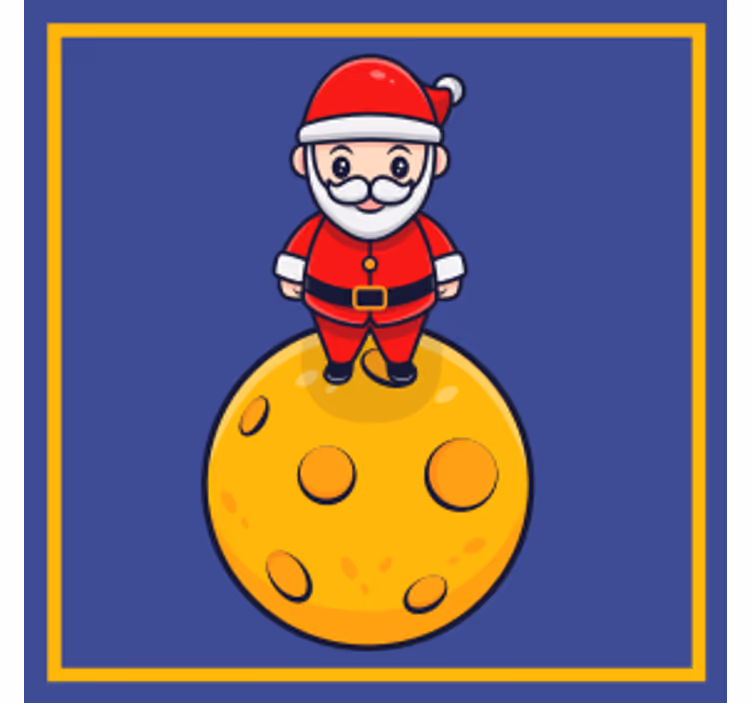 Portavasos navideño santa en esfera de queso - TenVinilo