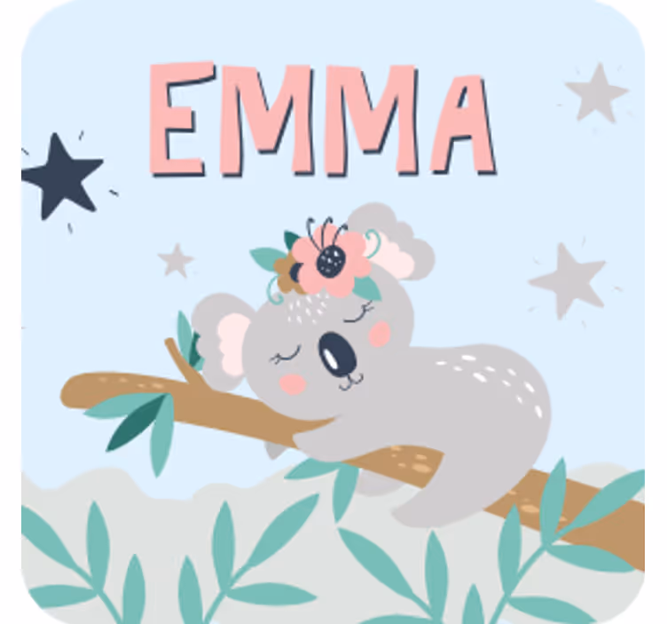 Portavasos personalizable ilustración de koala linda - TenVinilo