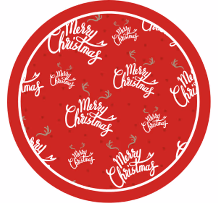 Posavasos navideño Feliz navidad con trozos de reno - TenVinilo