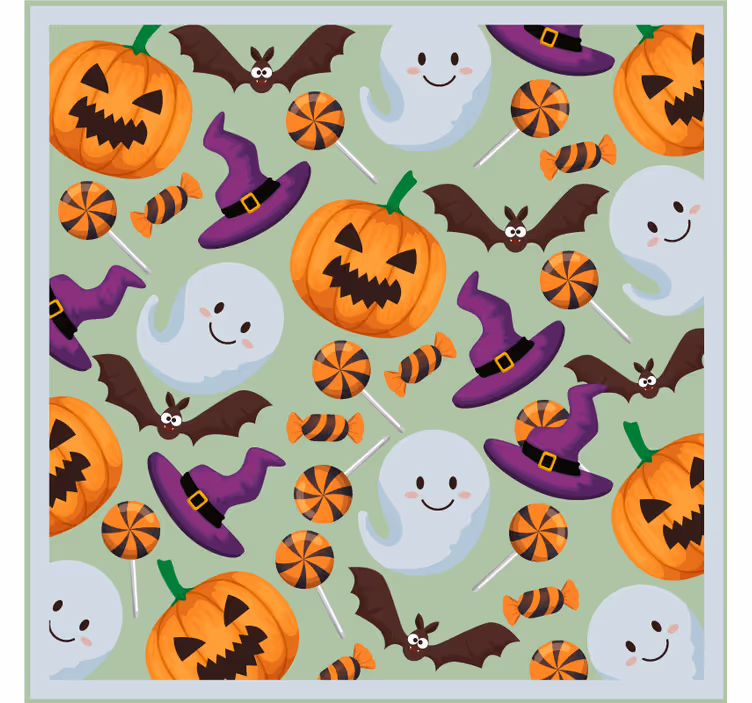 Portavasos halloween diseño de calabazas y fantasmas - TenVinilo
