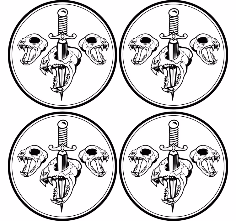 Portavasos frikis calavera y espada - TenVinilo